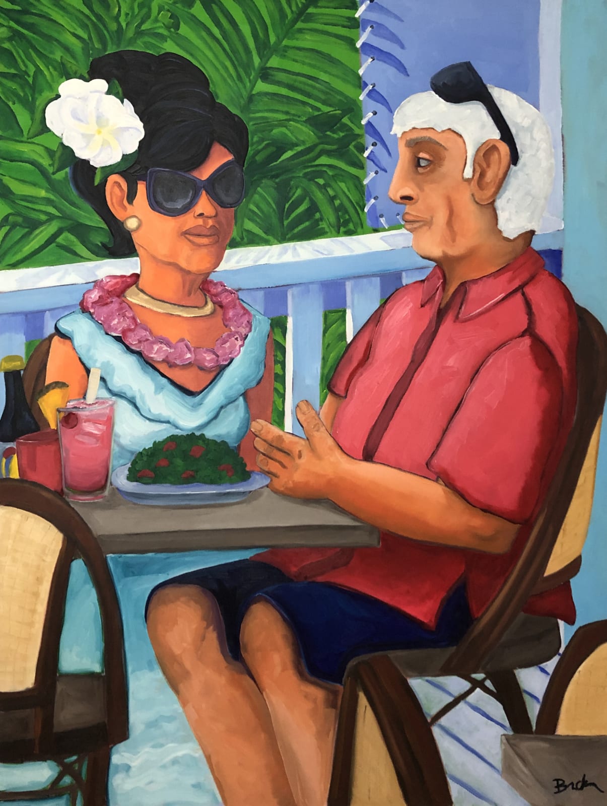 Painting of a man and woman.