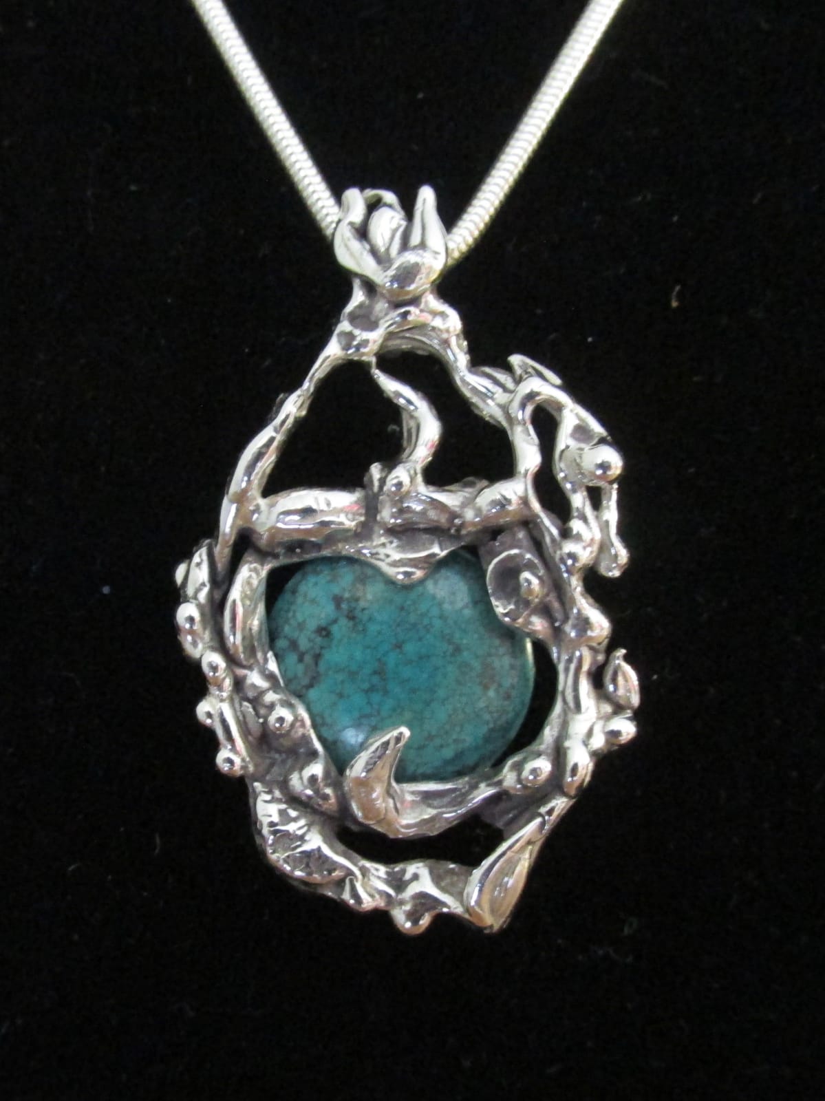 Mary Wolff, Cast Sterling Magnasite Pendant