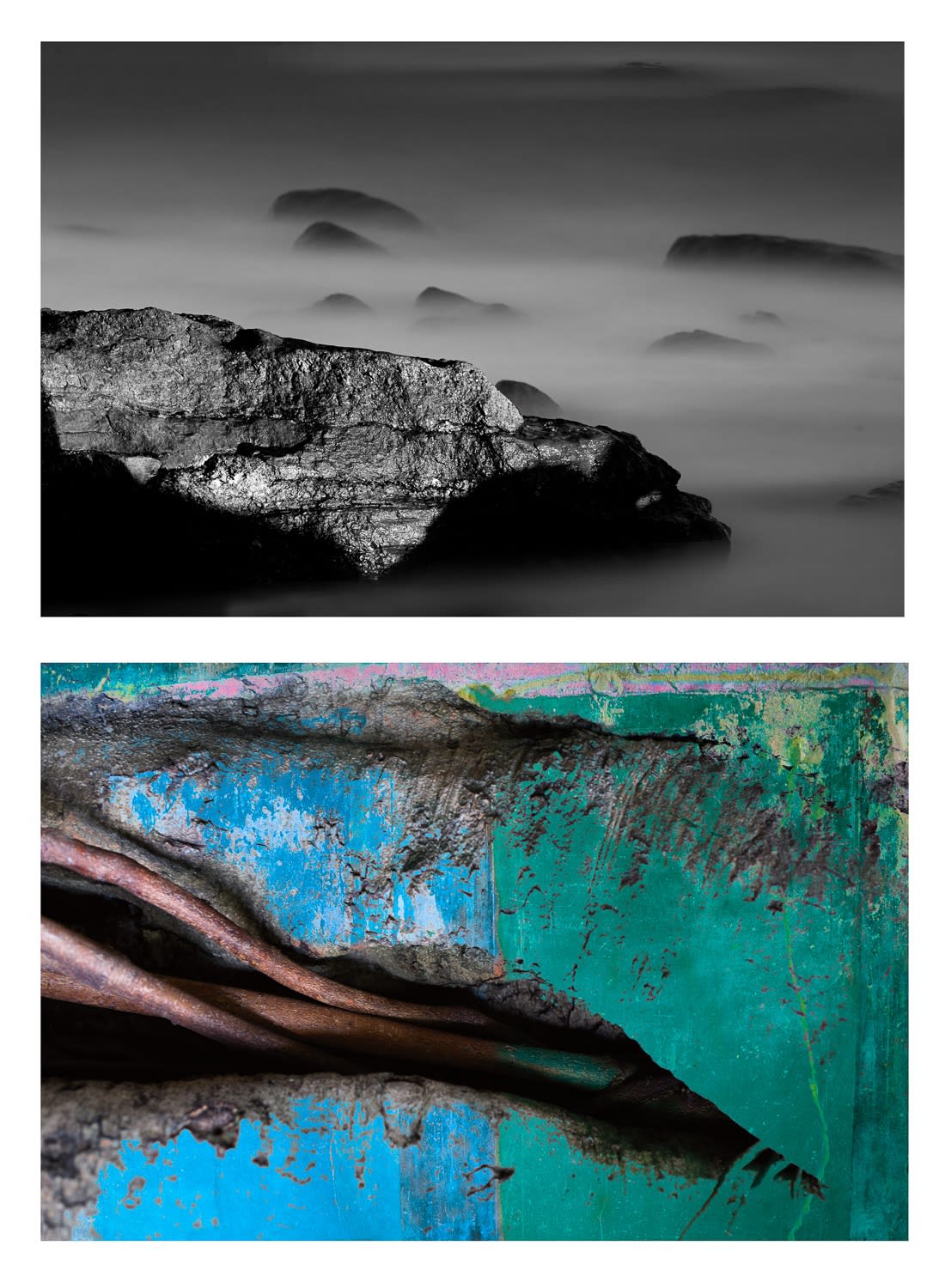 archival pigment prints landscape abstract black and white and color