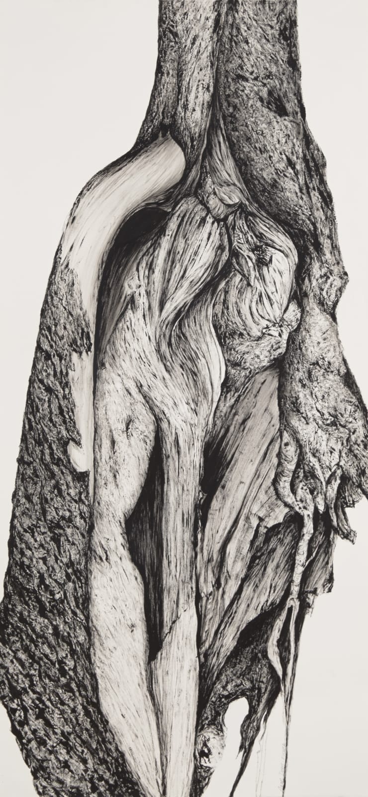 Black and white acrylic work