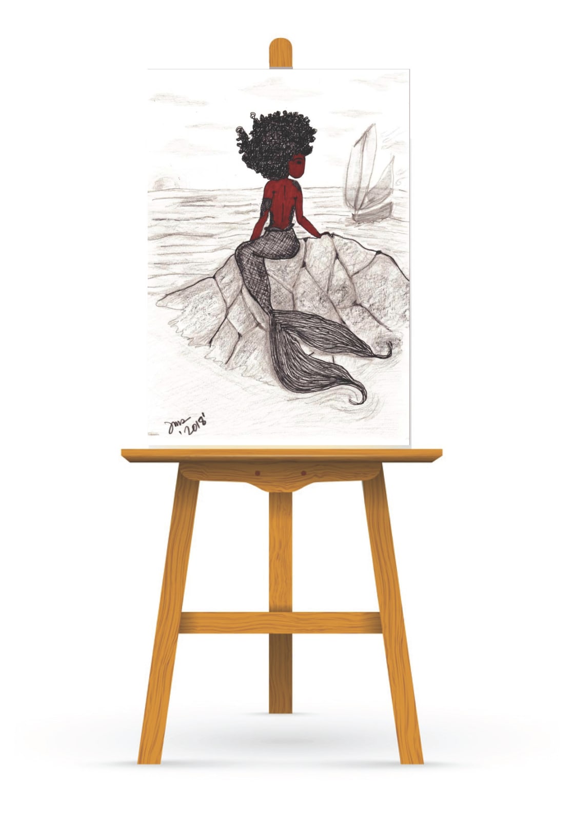 Canvas print of a mermaid