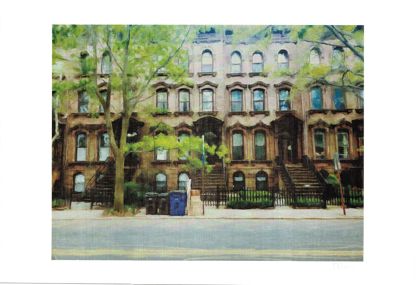 Image of a series of brownstone buildings