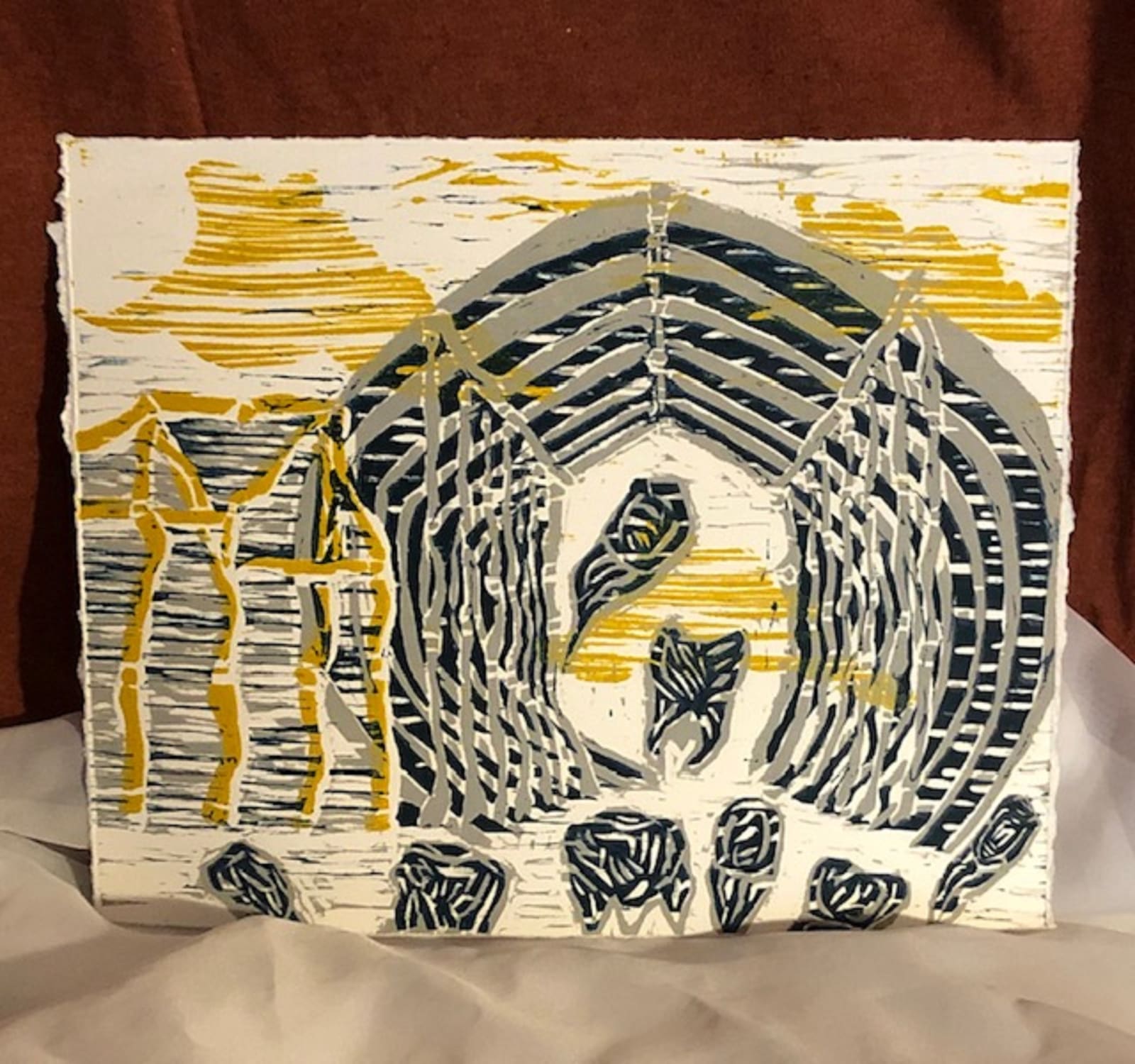 Black and yellow print