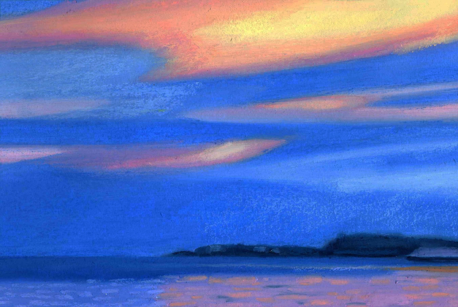 oil pastel landscape painting