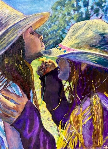 Painting of two figures