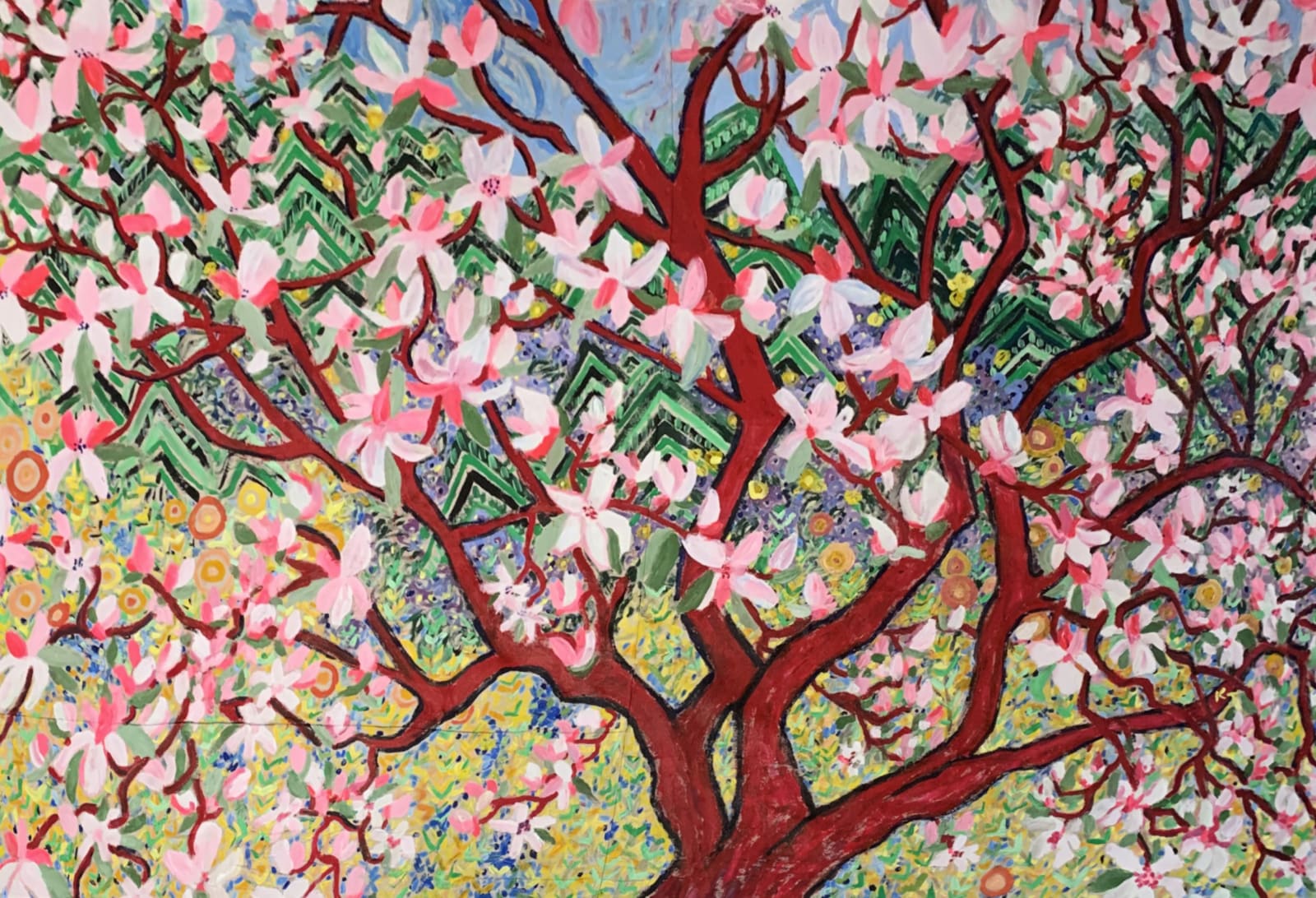 painting magnolia tree