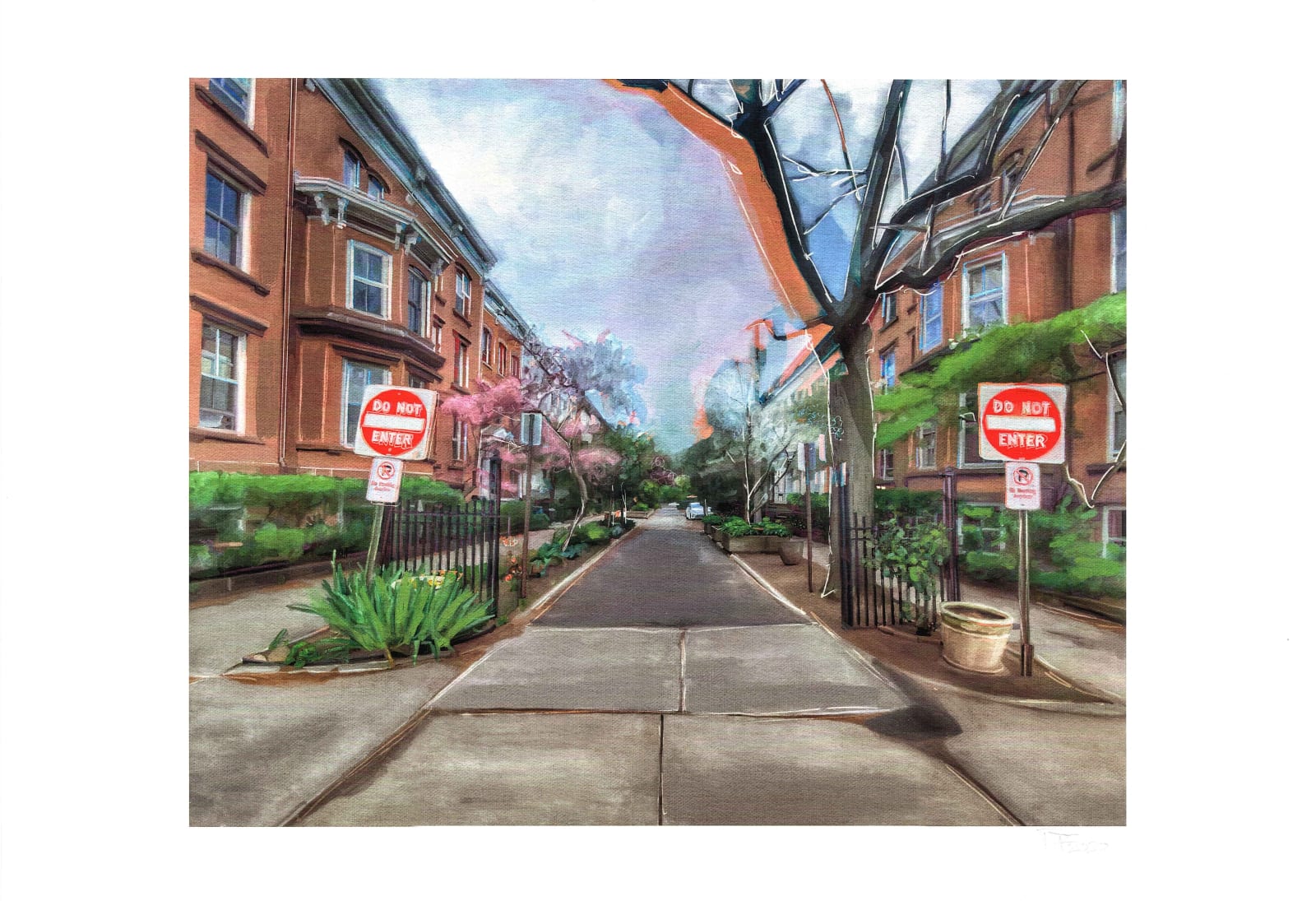 Image of a one-way street