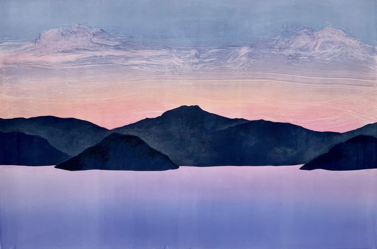 Mountains at dusk