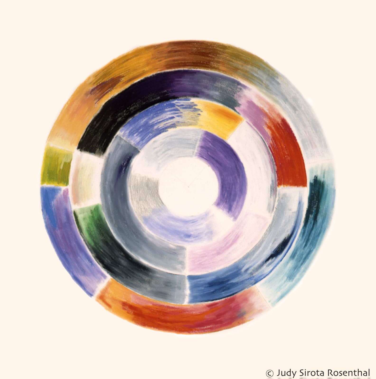 Drawing of colorful circles