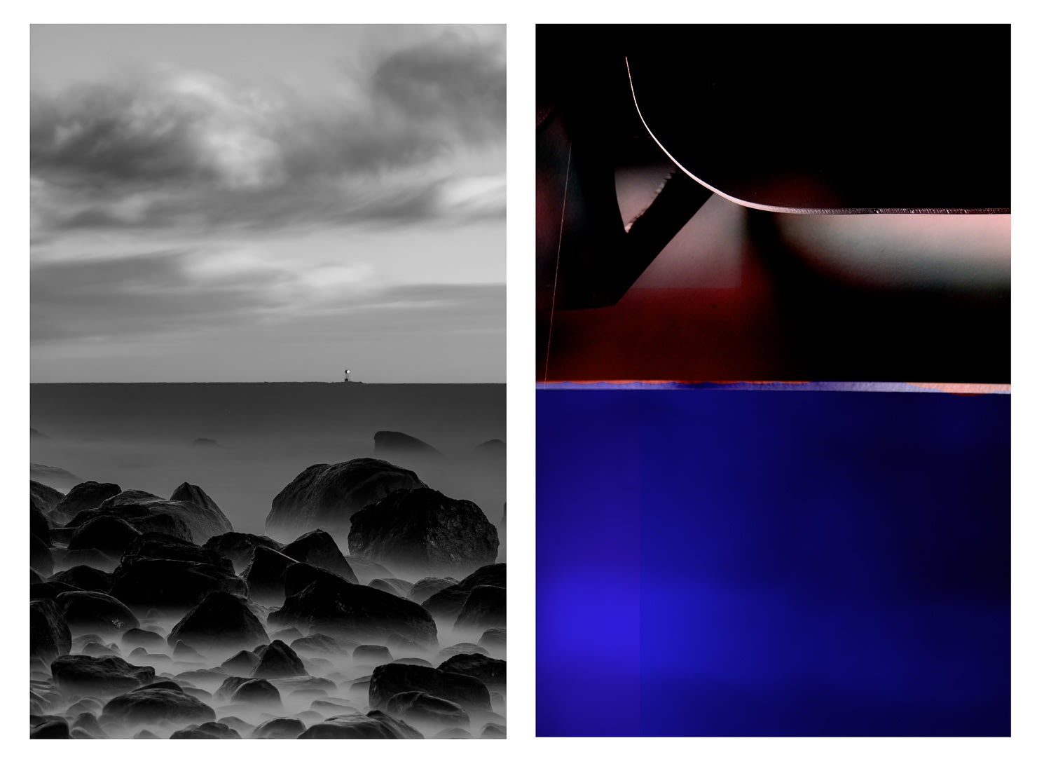 archival pigment prints landscape abstract black and white and color