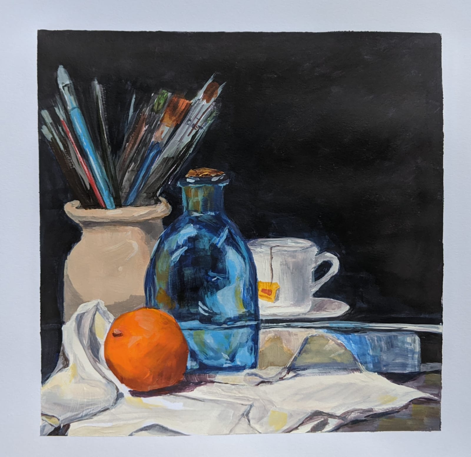 artist studio still life acrylic painting