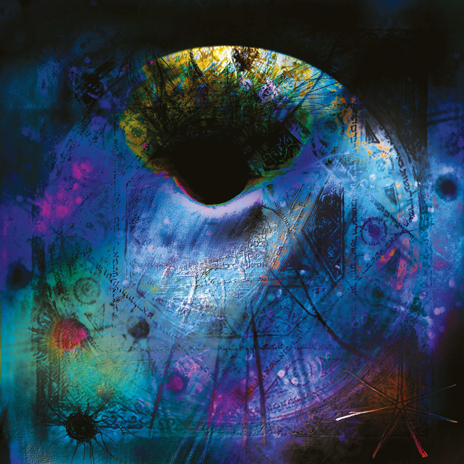 colorful microscopic plankton mixed media