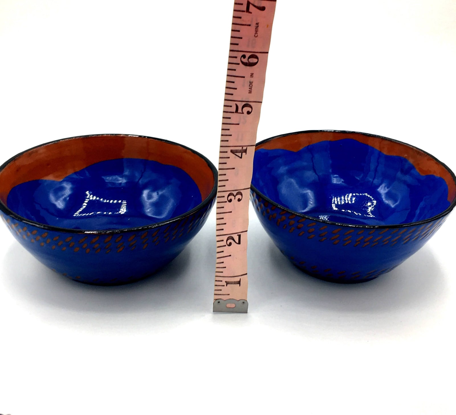 Jessica Zamachaj, Blue Slip Carved Bowl Set, 2019