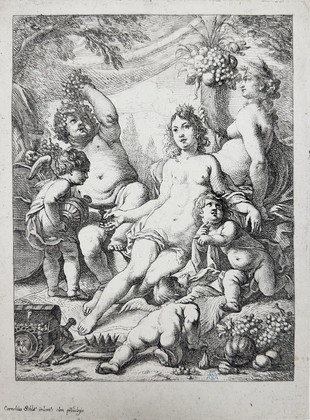 Cornelis Schut (Antwerp 1597 - 1655), Sine Baccho et Cerere friget Venus