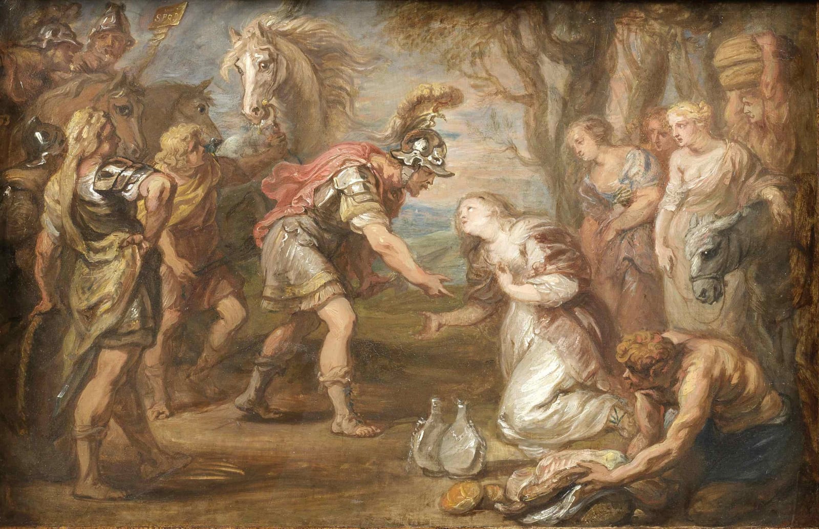 Jan van den Hoecke (Antwerp 1611 - 1651), David and Abigail