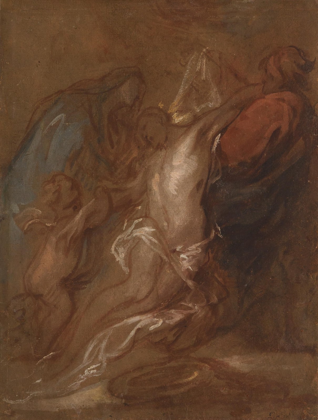 Lucas Franchoys the Younger (Mechelen 1616 - 1681), The Descent from the Cross