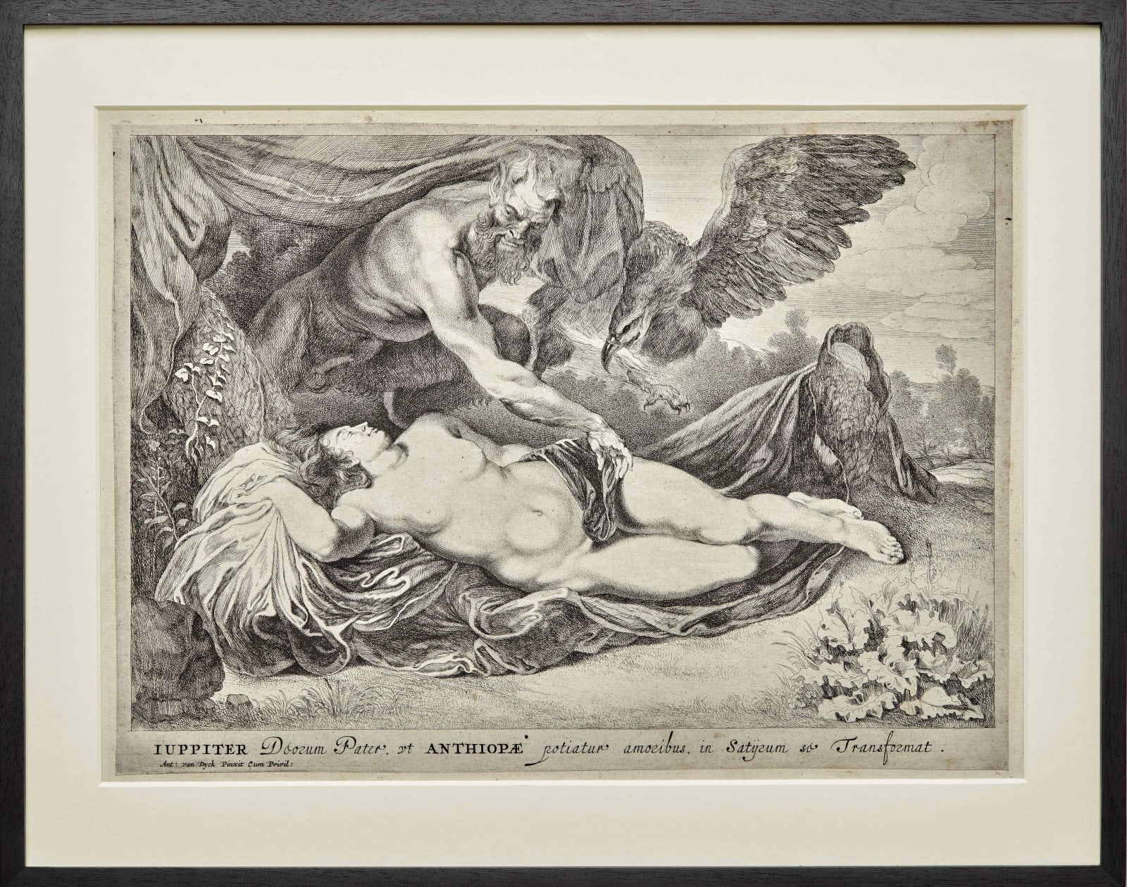 Pieter van Sompel (Antwerp 1600 - ?) after Anthony van Dyck (Antwerp 1599 - 1641 London), Jupiter and Antiope