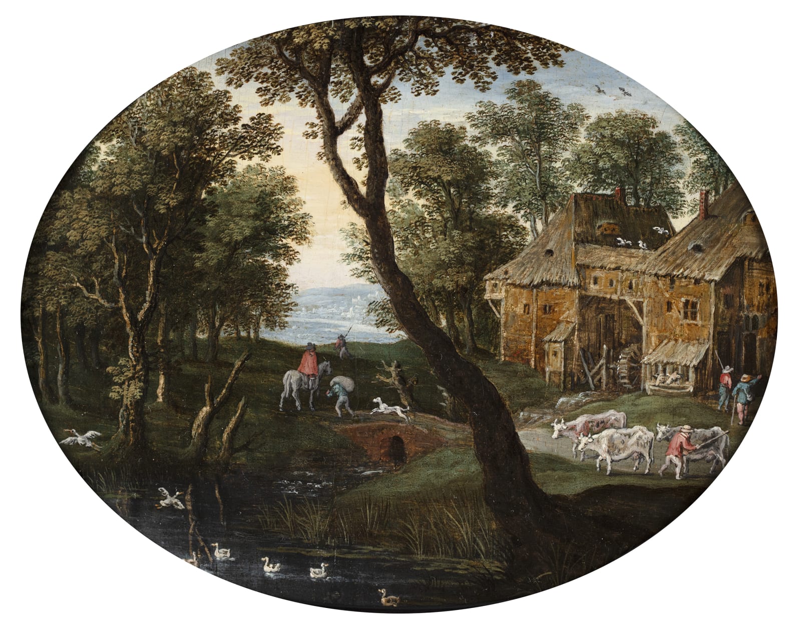 Maerten Ryckaert (Antwerp 1587 - 1631), An animated Landscape with Farmers tending to their Cattle