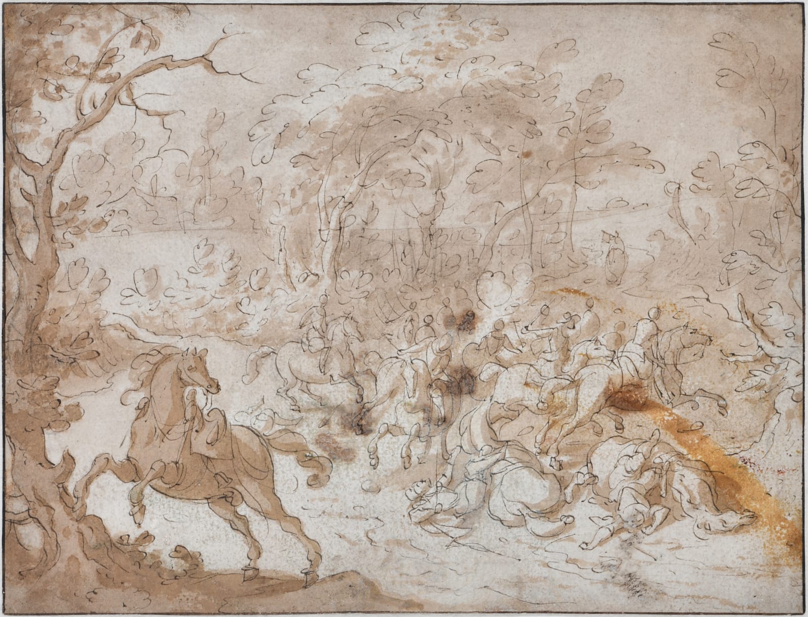 Sebastiaen Vrancx (Antwerp 1573 - 1647), A Cavalry Skirmish