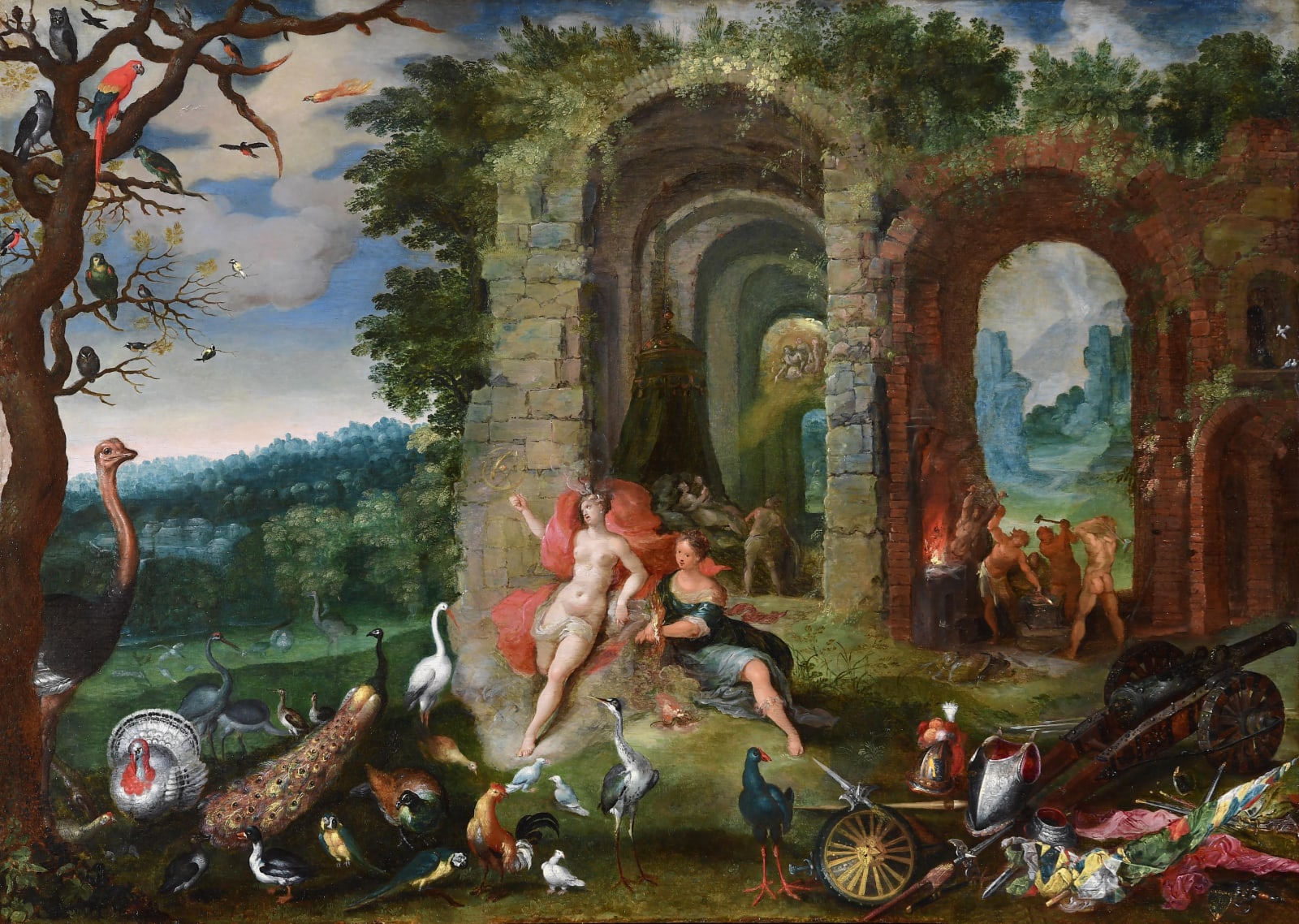 Jan II Brueghel (Antwerp 1601 - 1678) & Frans II Francken (Antwerp 1581 - 1642), An Allegory of Air and Fire