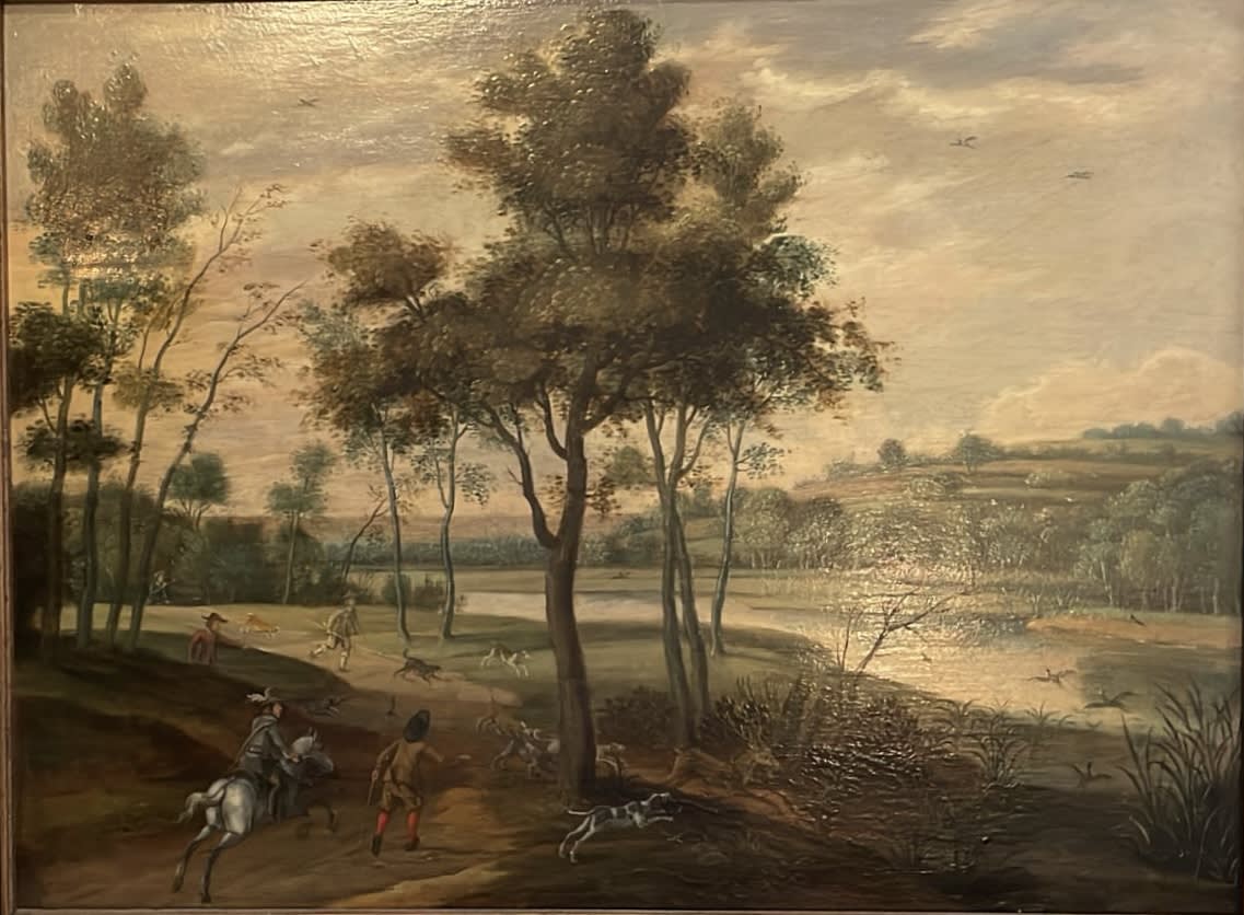 Isaac van Oosten (Antwerp 1613 - 1661), A Landscape with Hunters