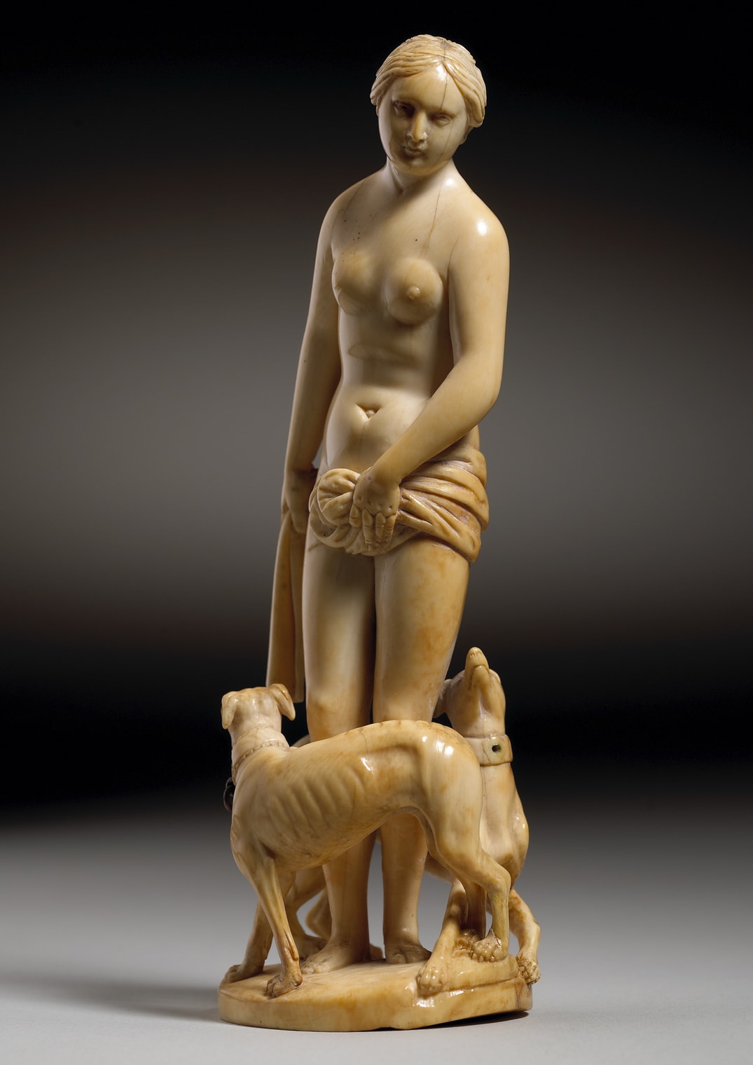 Leonhard Kern (Forchtenberg 1588 - 1662 Schwäbisch Hall) (workshop), Diana and her hunting Dogs