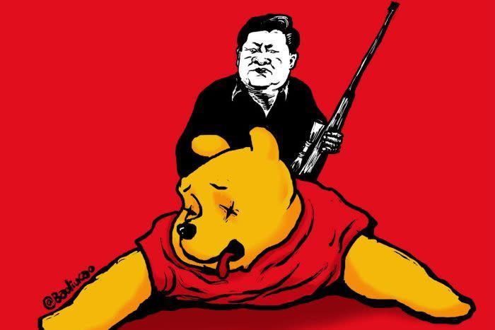 Badiucao, Xi is going on a bear hunt 拷贝, 2017