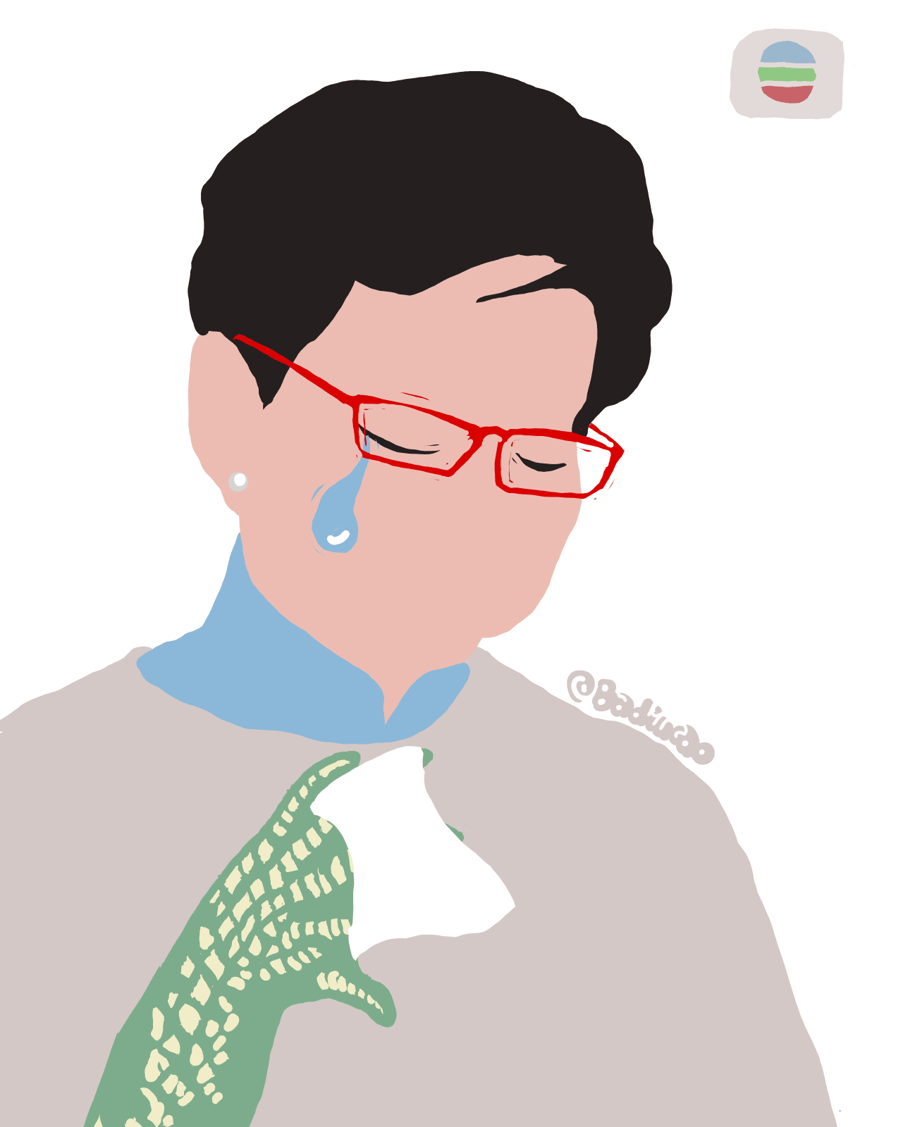 Badiucao, 鳄鱼的眼泪 (Crocodile Tears), 2019