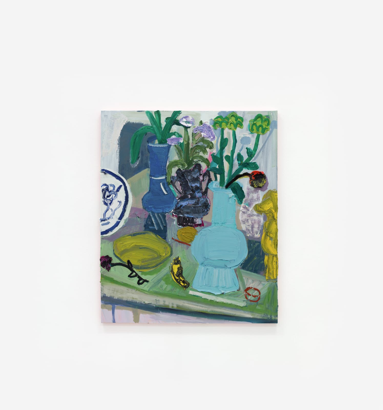 Georgina Gratrix, Sunday Still Life (Three Vases), 2023