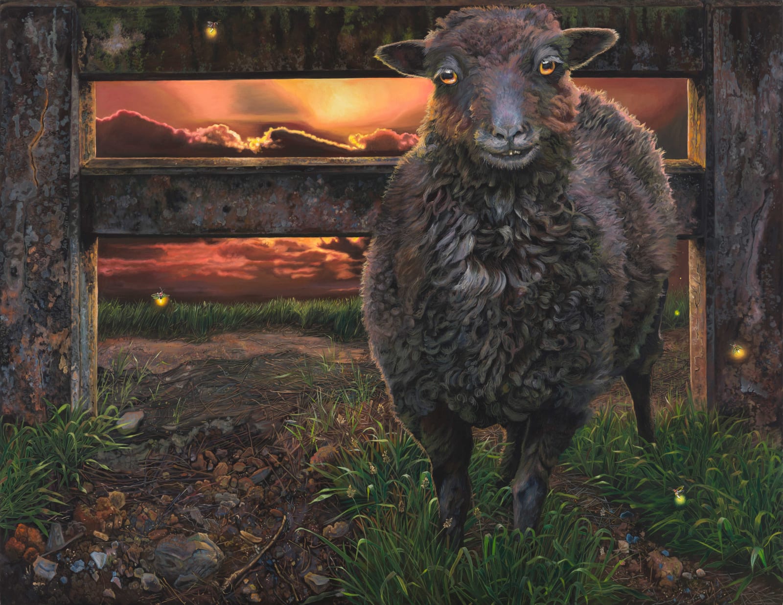 Deborah Poynton, Sheep and Fireflies, 2021