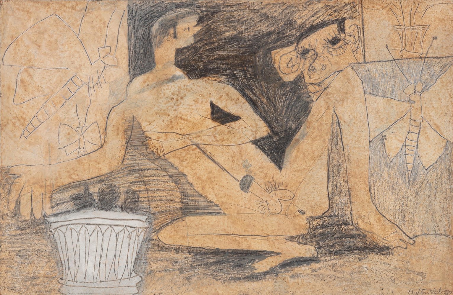 Hylton Nel, Untitled (reclining nude), 1987