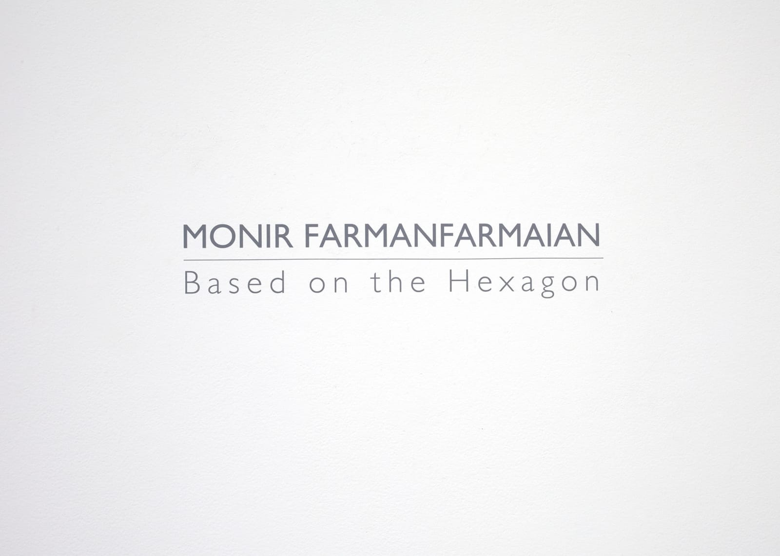 Installation view of Based on the Hexagon: The Recent Drawings of Monir Farmanfarmaian, May 7 - June 27, 2015 at Haines Gallery, San Francisco