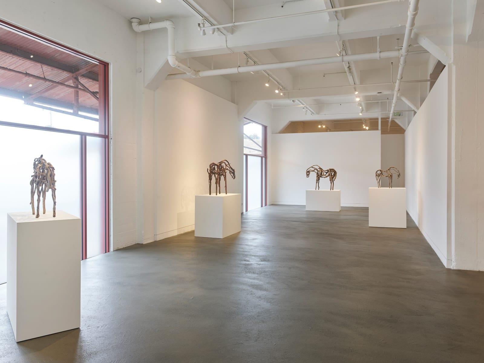 Installation view of Deborah Butterfield: New Sculpture, September 6 - November 9, 2024 at Haines Gallery, San Francisco Photo: Robert Divers Herrick