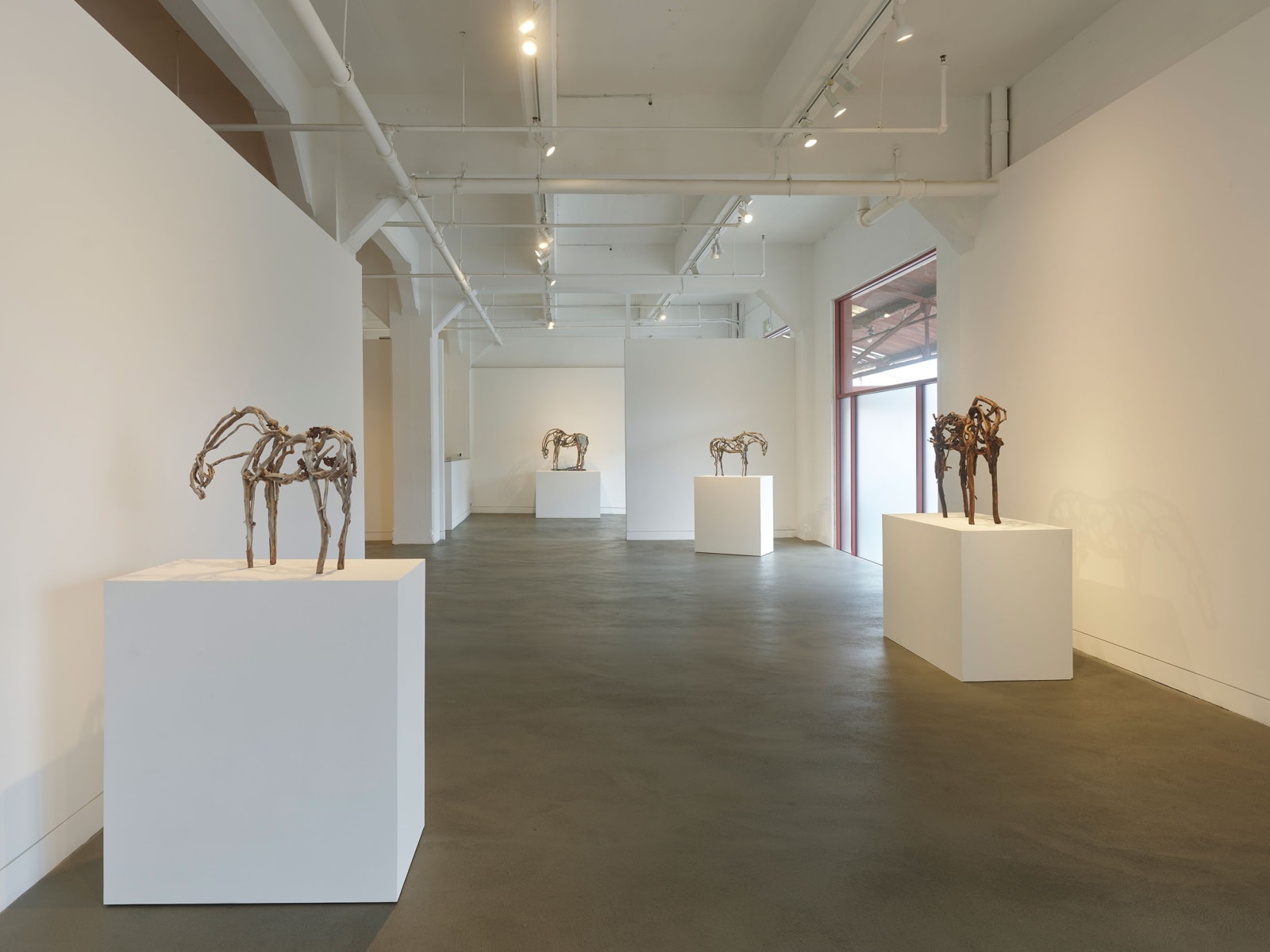 Installation view of Deborah Butterfield: New Sculpture, September 6 - November 9, 2024 at Haines Gallery, San Francisco Photo: Robert Divers Herrick