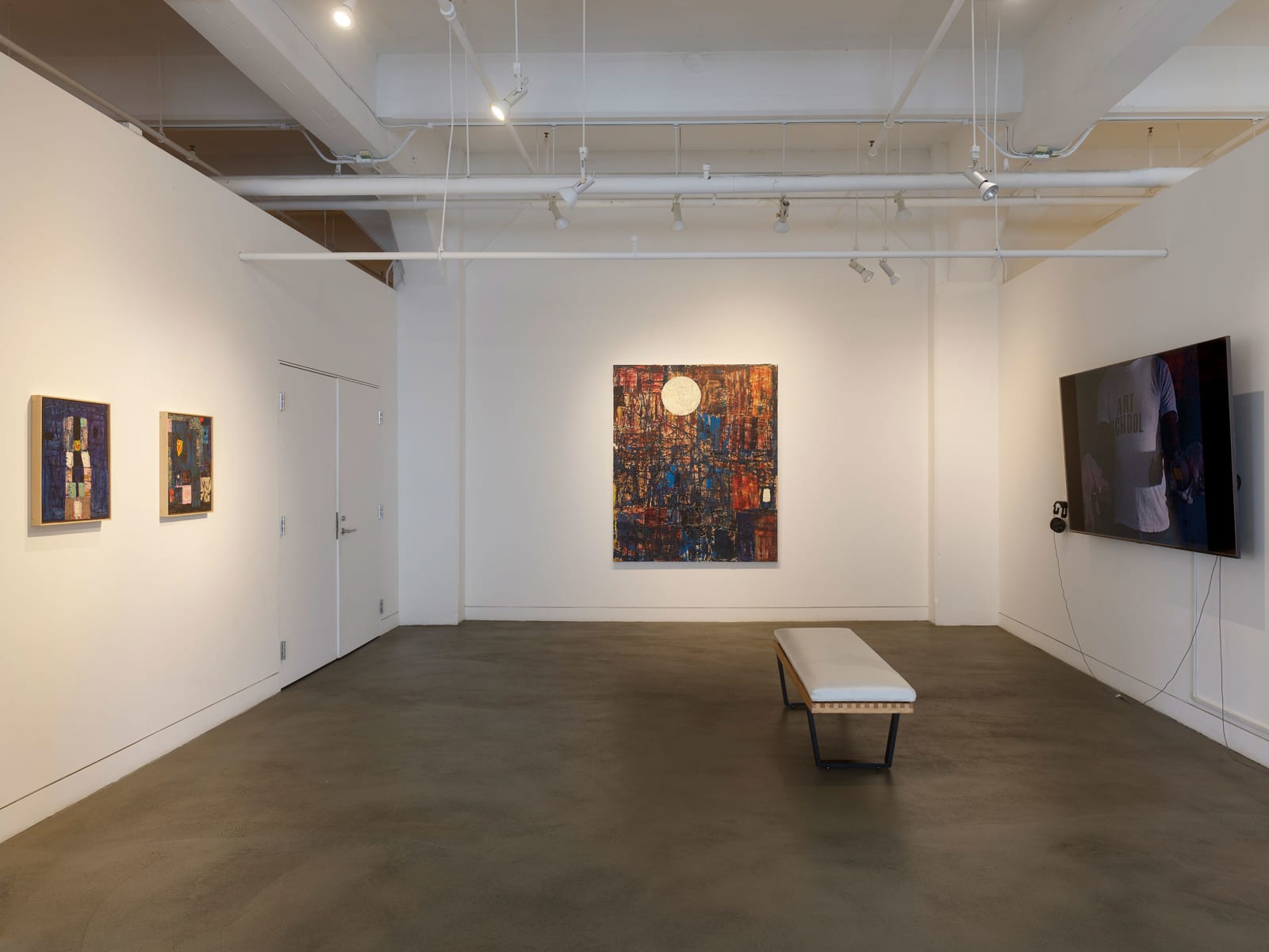 Installation view of Mike Henderson: Truth, Love, and Curiosity, September 11 - October 25, 2025 at Haines Gallery, San Francisco, CA Photo: Robert Divers Herrick