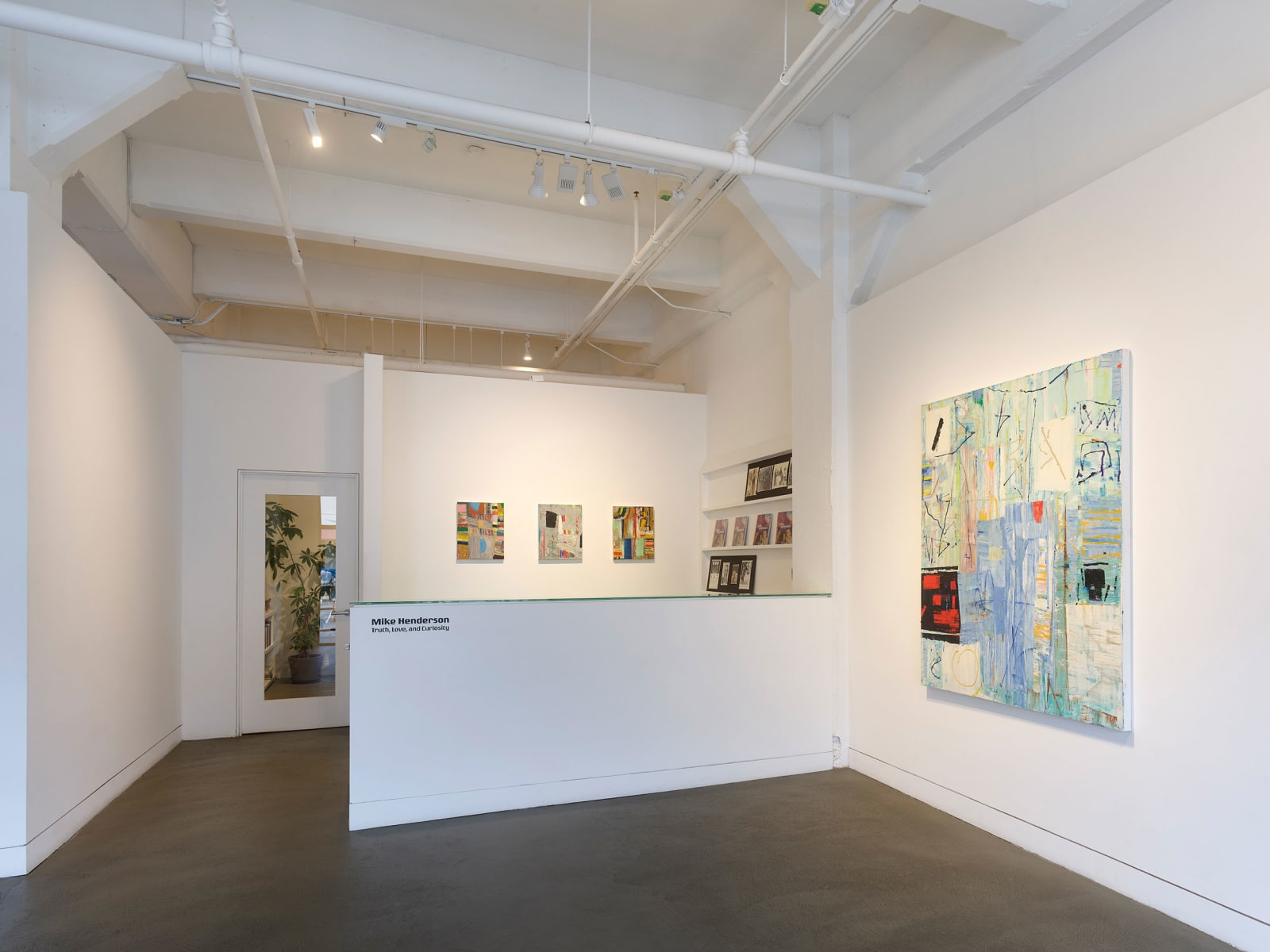 Installation view of Mike Henderson: Truth, Love, and Curiosity, September 11 - October 25, 2025 at Haines Gallery, San Francisco, CA Photo: Robert Divers Herrick