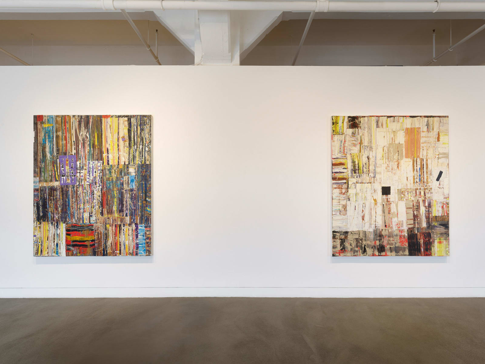 Installation view of Mike Henderson: Truth, Love, and Curiosity, September 11 - October 25, 2025 at Haines Gallery, San Francisco, CA Photo: Robert Divers Herrick