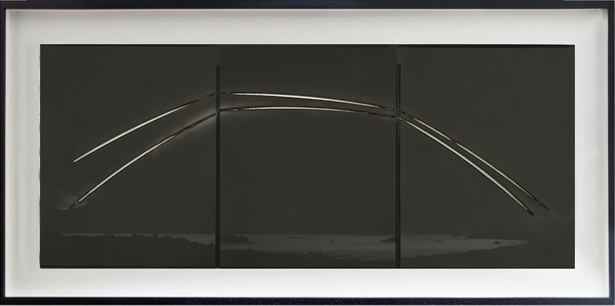 Chris McCaw, Heliograph #140 (Double Day, Mojave / Pacific Ocean), 2017