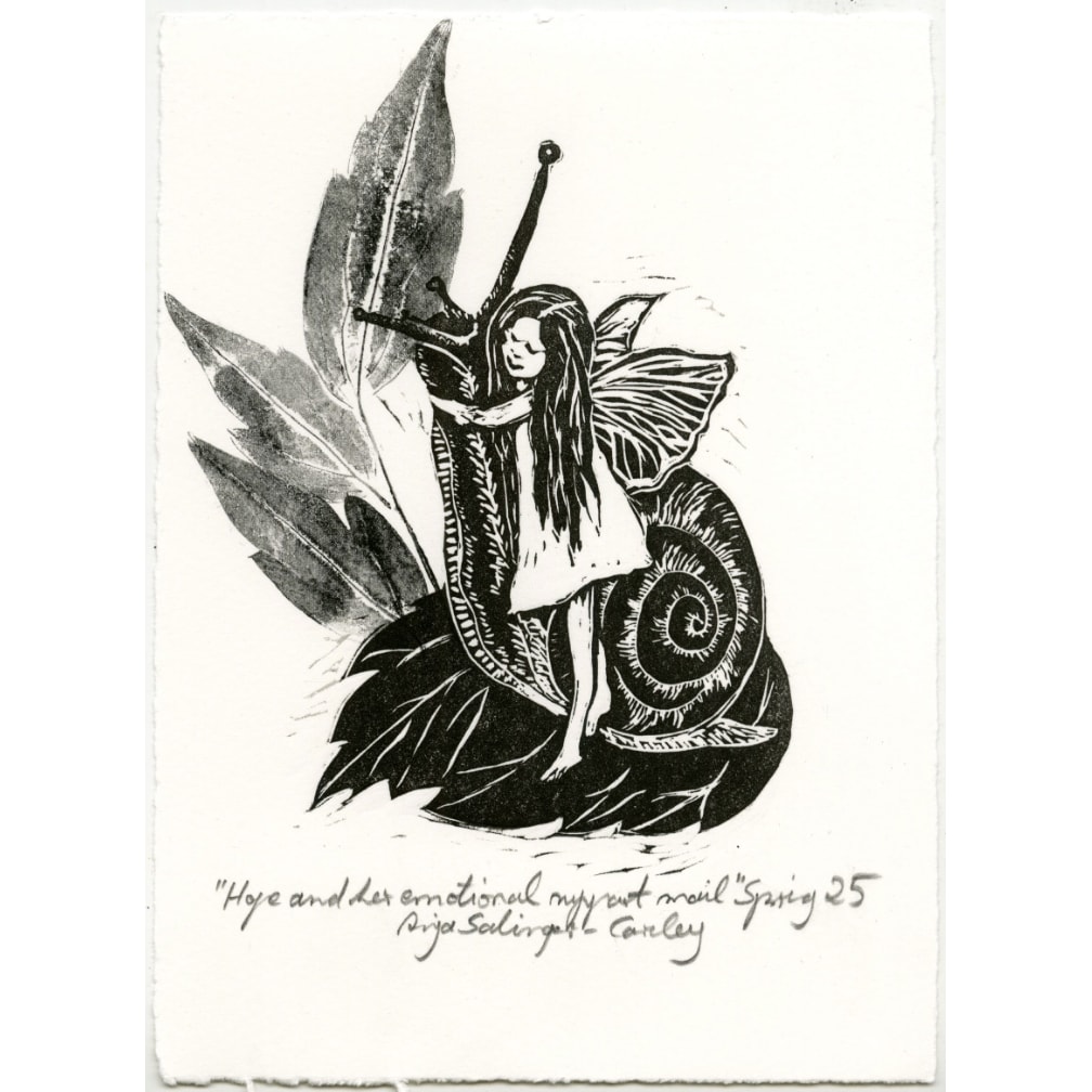 Anja Salinger-Carsley, Hope & Her Emotional Support Snail A5, 2025