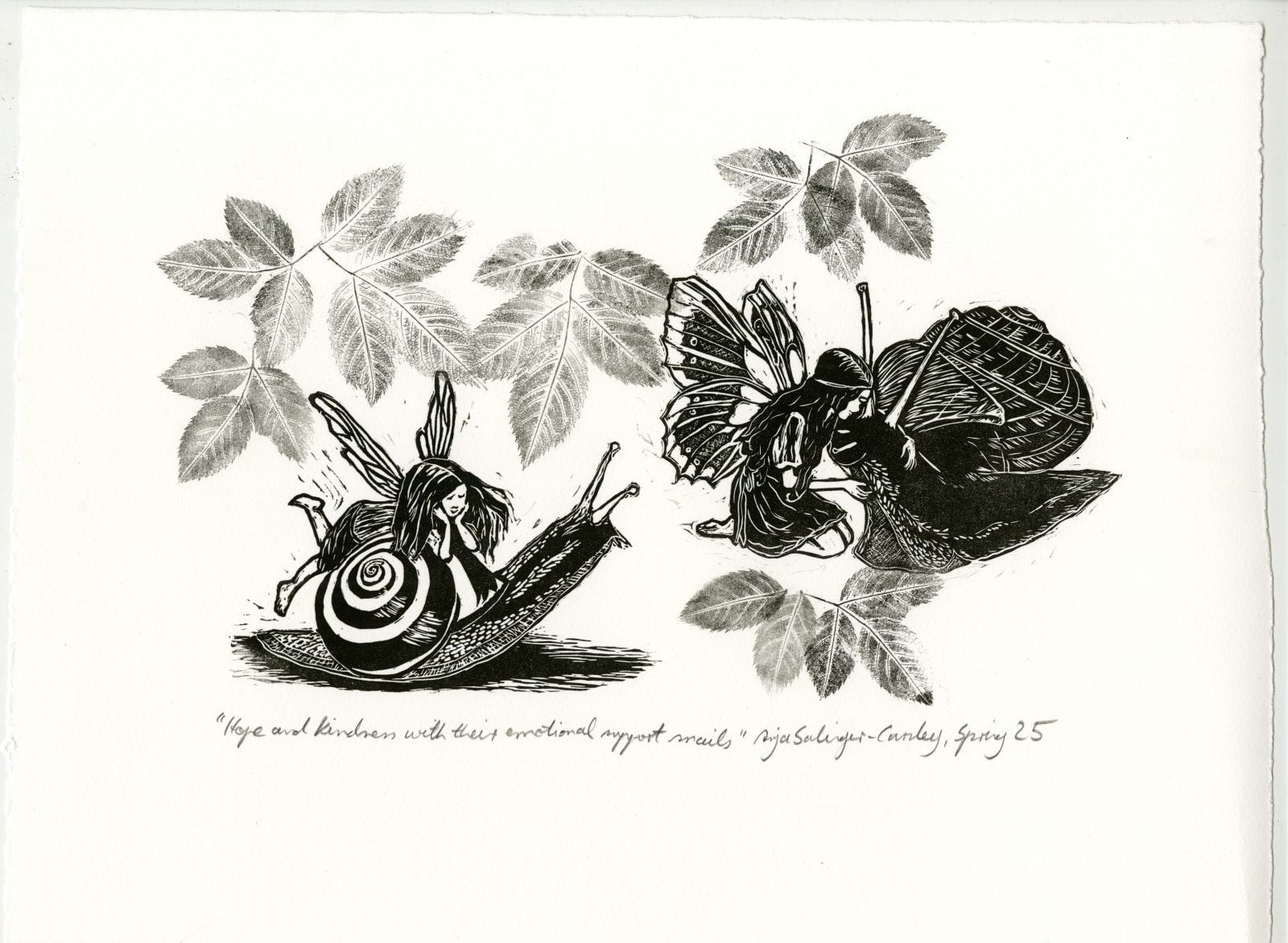 Anja Salinger-Carsley, Hope and Kindness with their Emotional Support Snails, 2025