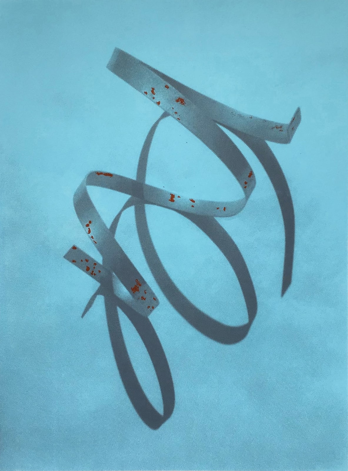 Lesley Logue, Swarf On Blue, 2025