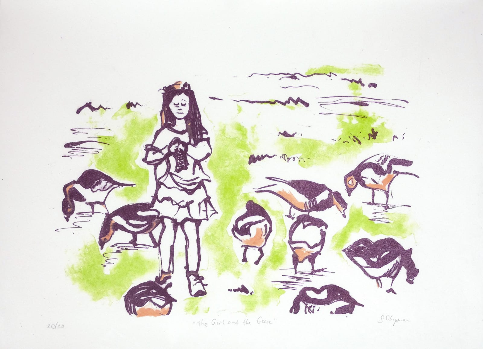 Sheila Chapman, The Girl & the Geese, 2025