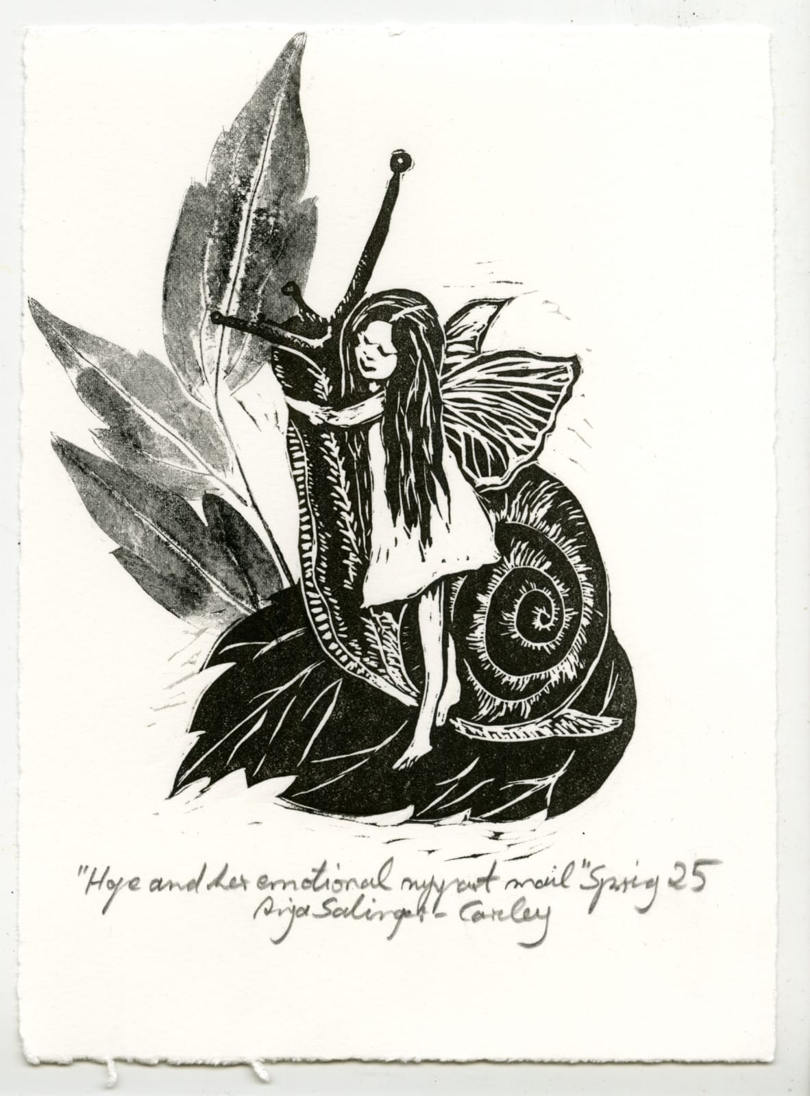 Anja Salinger-Carsley, Hope & Her Emotional Support Snail A5, 2025