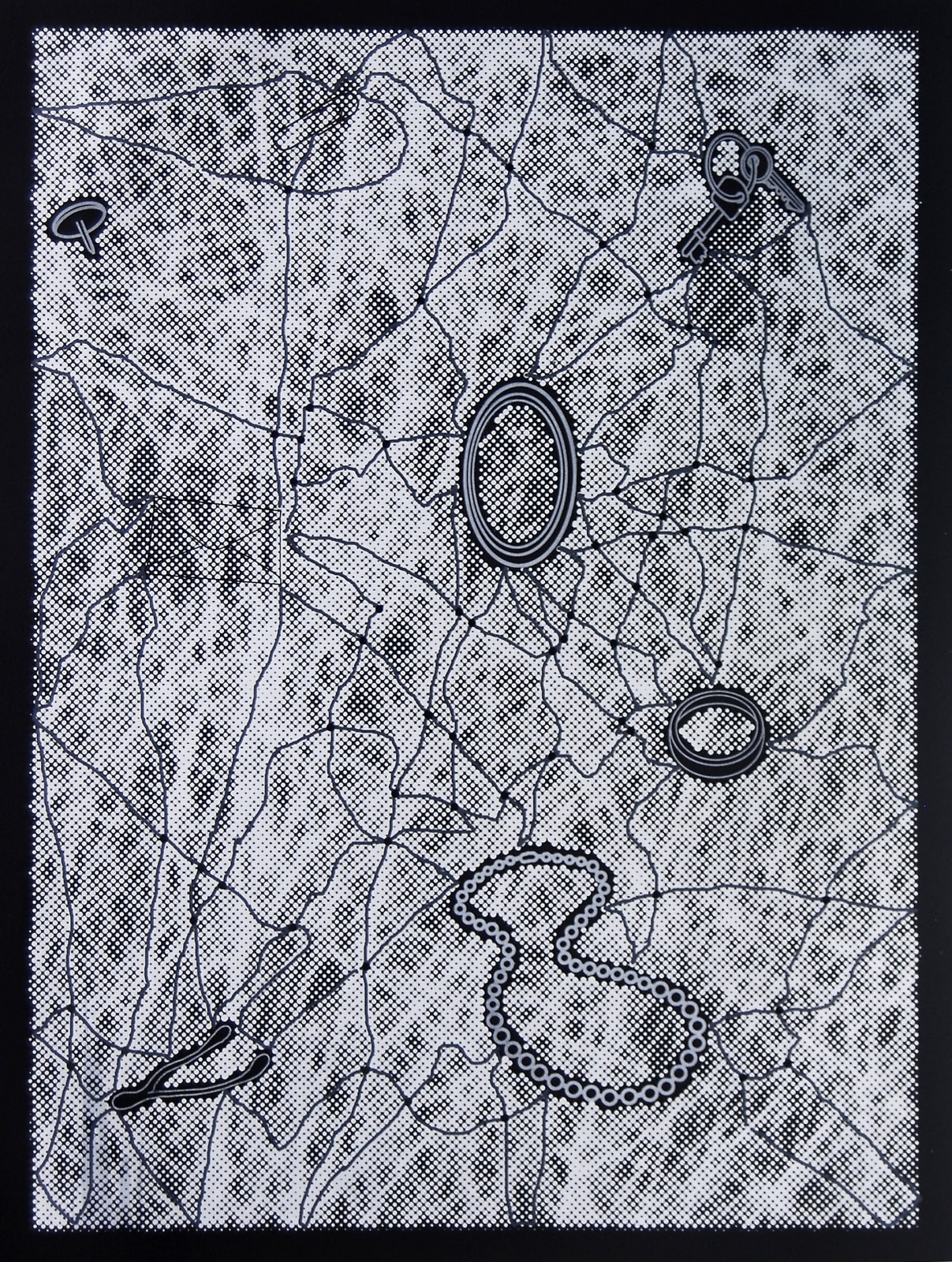 Paul Coldwell, A Mapping In Whites, 2013