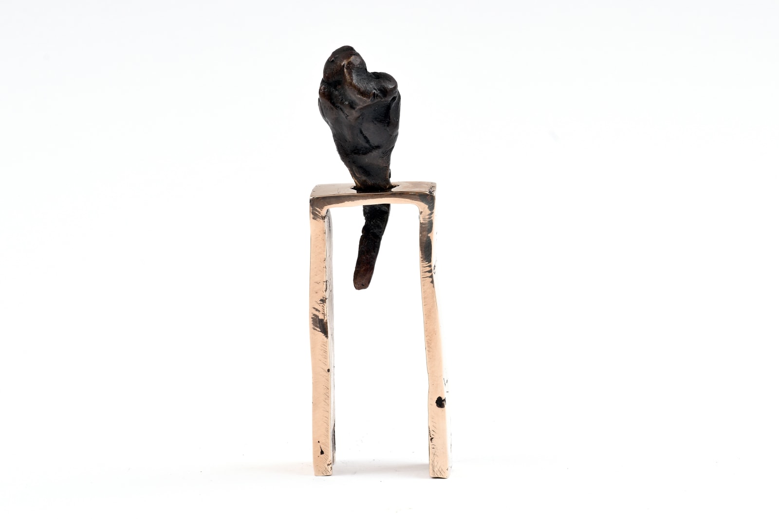 Restless Matter (study I), 2024 Unique work, cast in bronze, approx. H: 9 cm x L: 2.9 cm x D: 1.2 cm