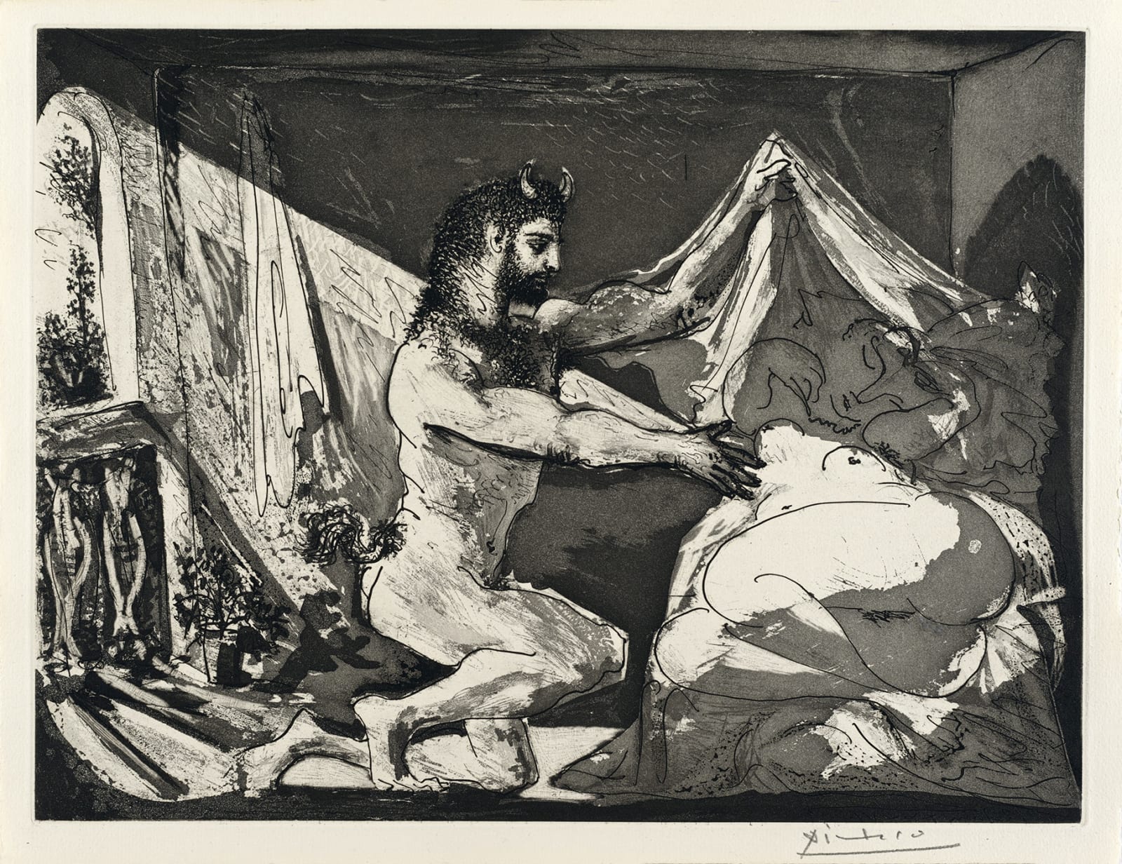 Pablo Picasso, Faune dévoilant une Dormeuse, 1936