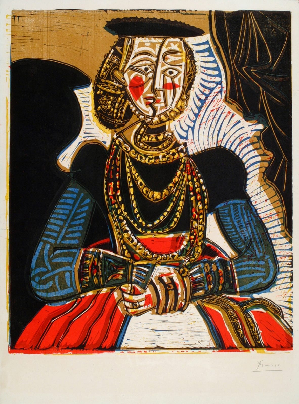 Pablo Picasso, Portrait de jeune Fille, d'après Cranach le Jeune. II, 1958