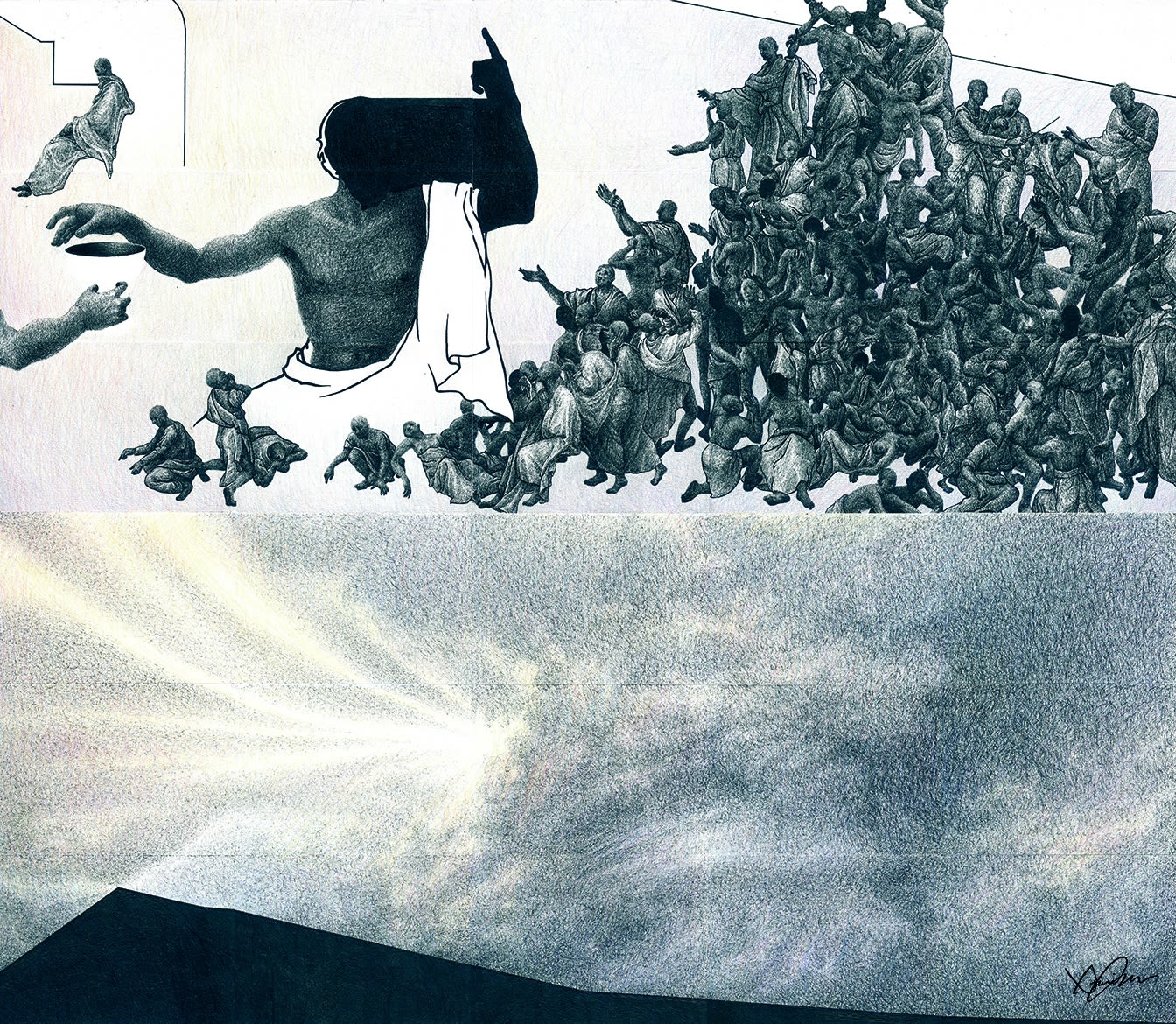 Xiaowei Chen , Reinterpretation of the death of Socrates, 2021