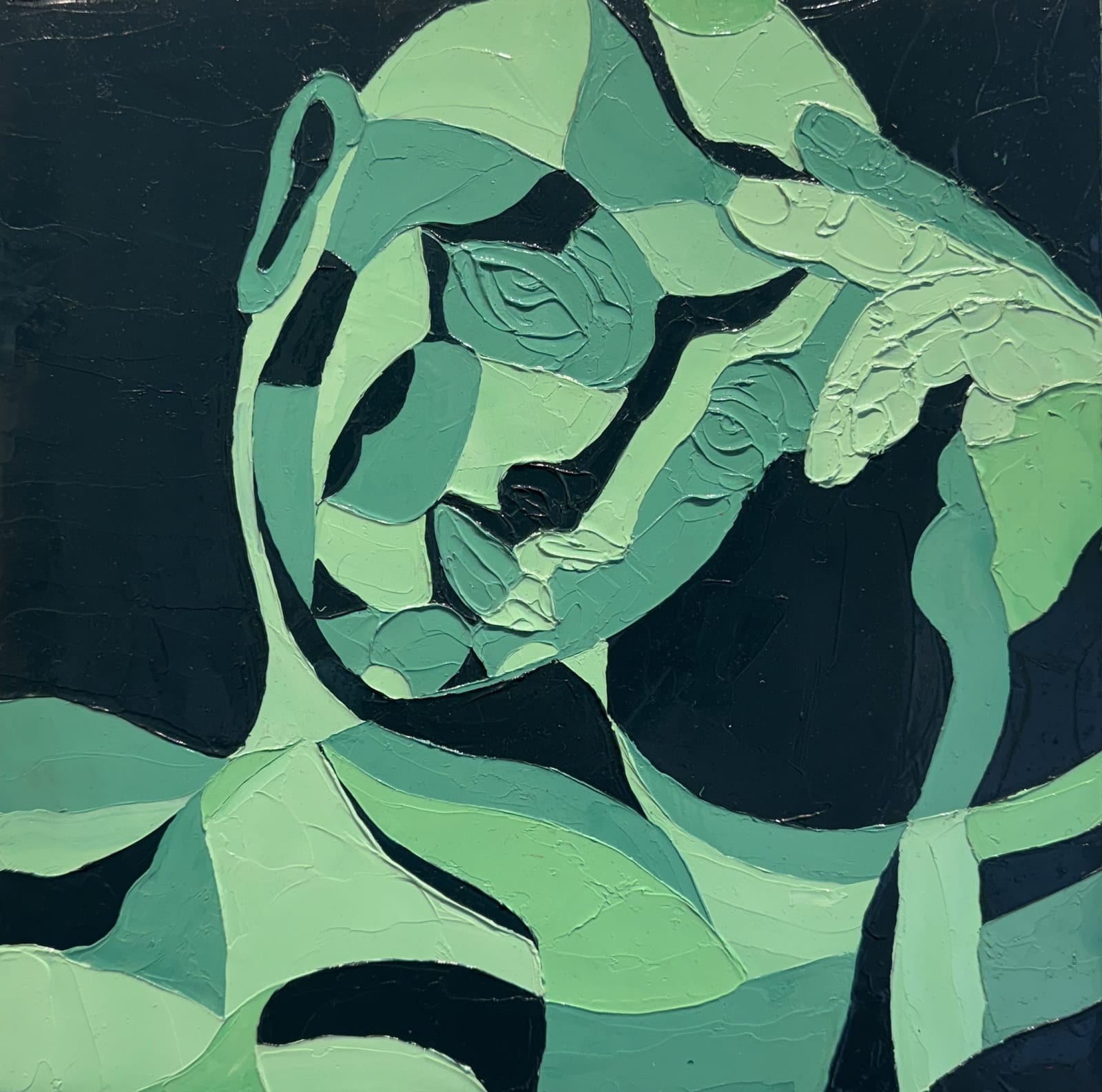 Masha Keryan, Green Mirror, 2022