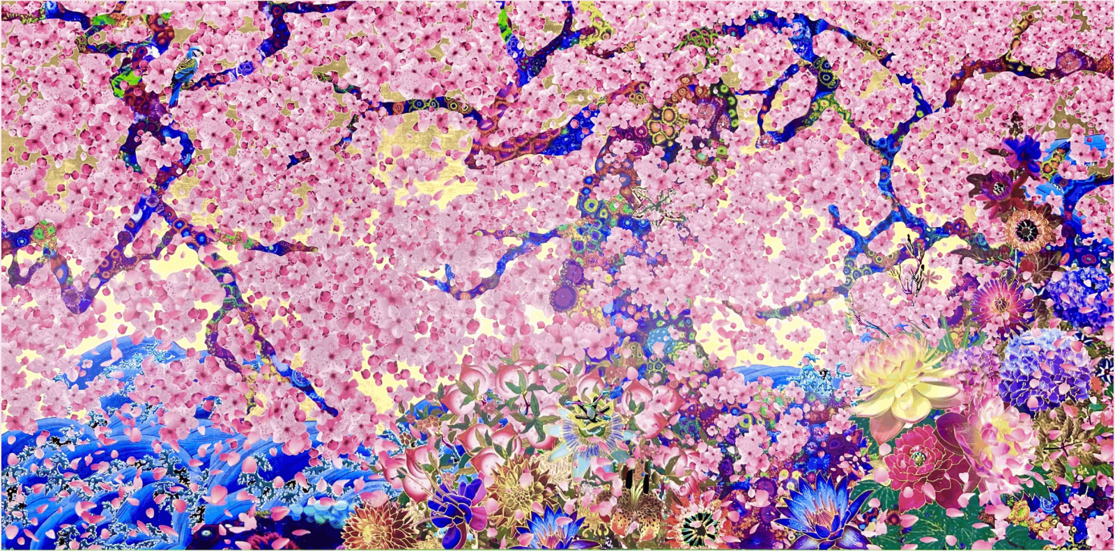 Tetsutaro Kamatani, The Anthropocene Era Cherry Blossom Painting, 2024